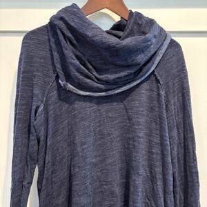 Free People Navy Cowl Neck Tunic